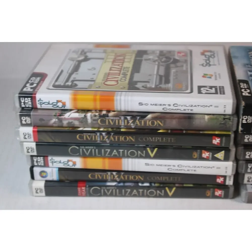 13 games: Various Civilization Personal Computer (PC) games, authentic, nice